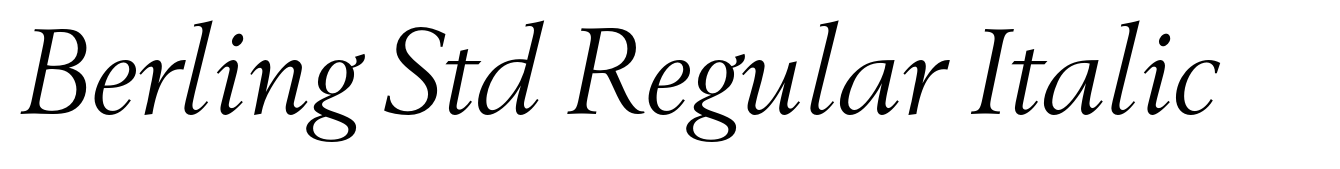 Berling Std Regular Italic